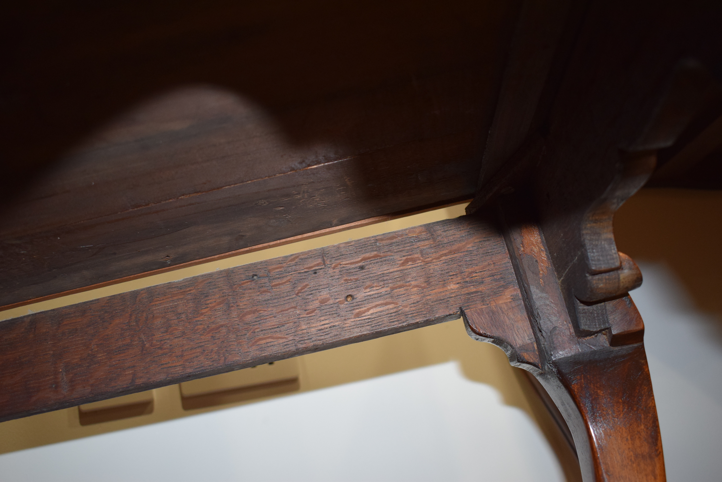 An early 18th century and later walnut bureau on stand, - Image 10 of 24