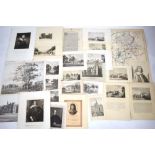 Of Local Interest: A group of 18th century and later loose engravings and book plates depicting