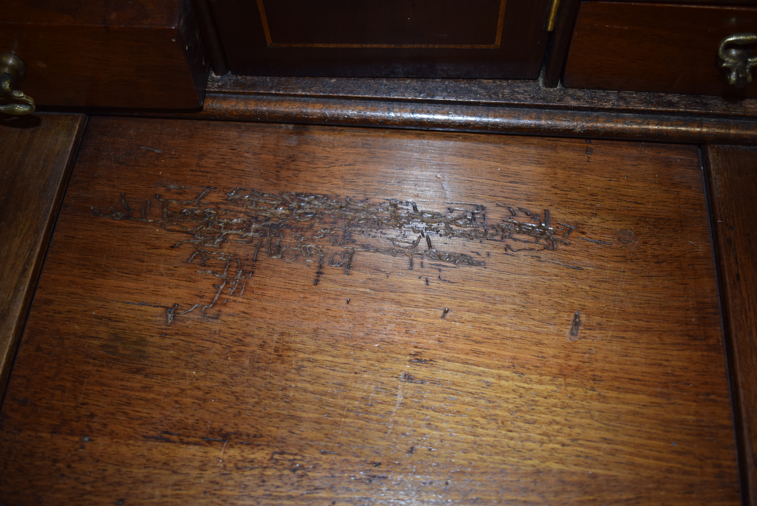 An early 18th century and later walnut bureau on stand, - Image 24 of 24