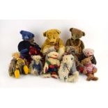 Thirteen collectable bears by StrawBeary's,