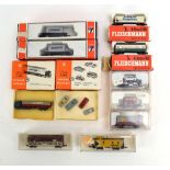 A small group of N gauge rolling stock and models by Viking, Fleischmann, Lima,