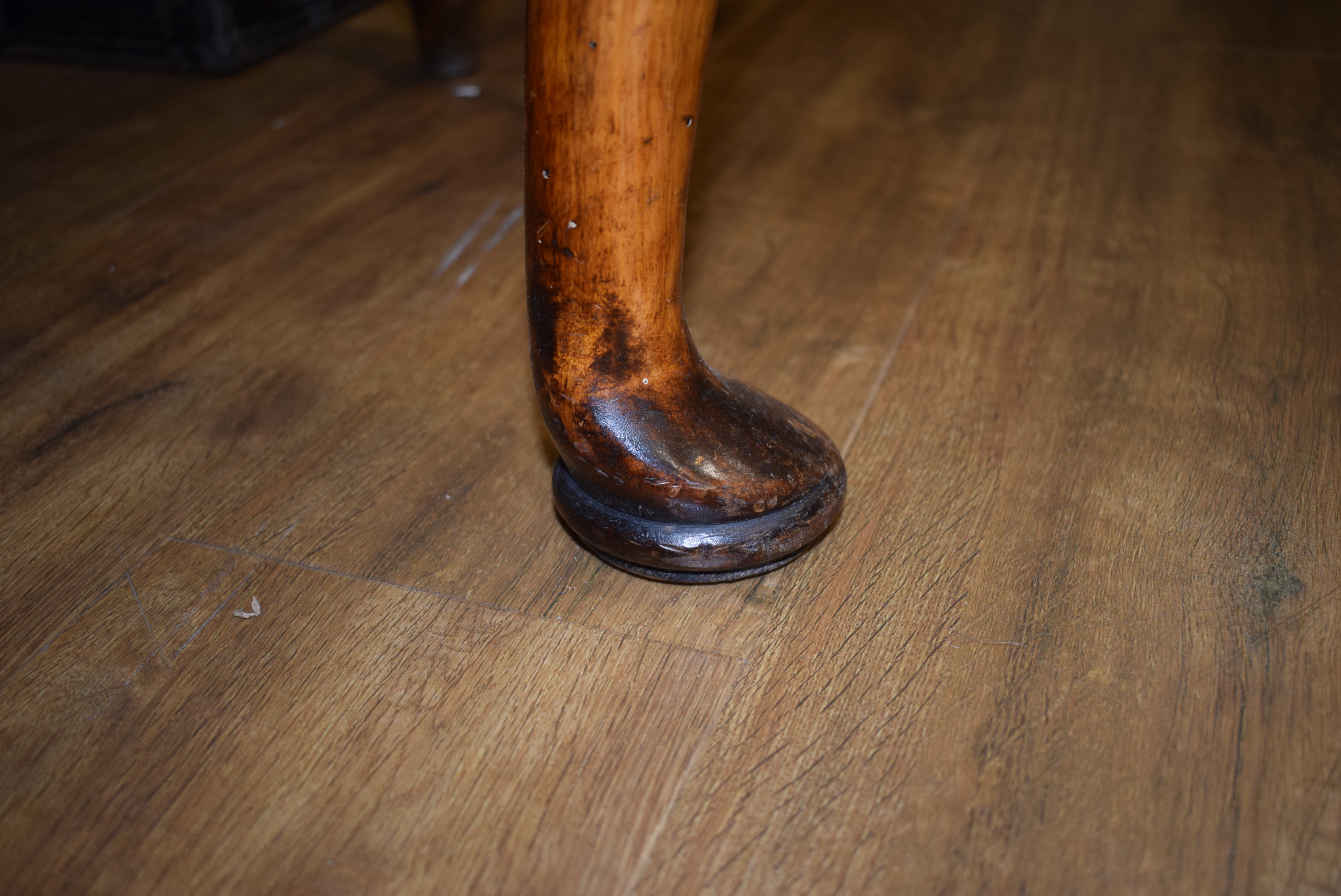 An early 18th century and later walnut bureau on stand, - Image 7 of 24