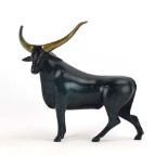 Loet Vanderveen (1921-2015), a bronze and parcel gilt limited edition sculpture modelled as a bull,