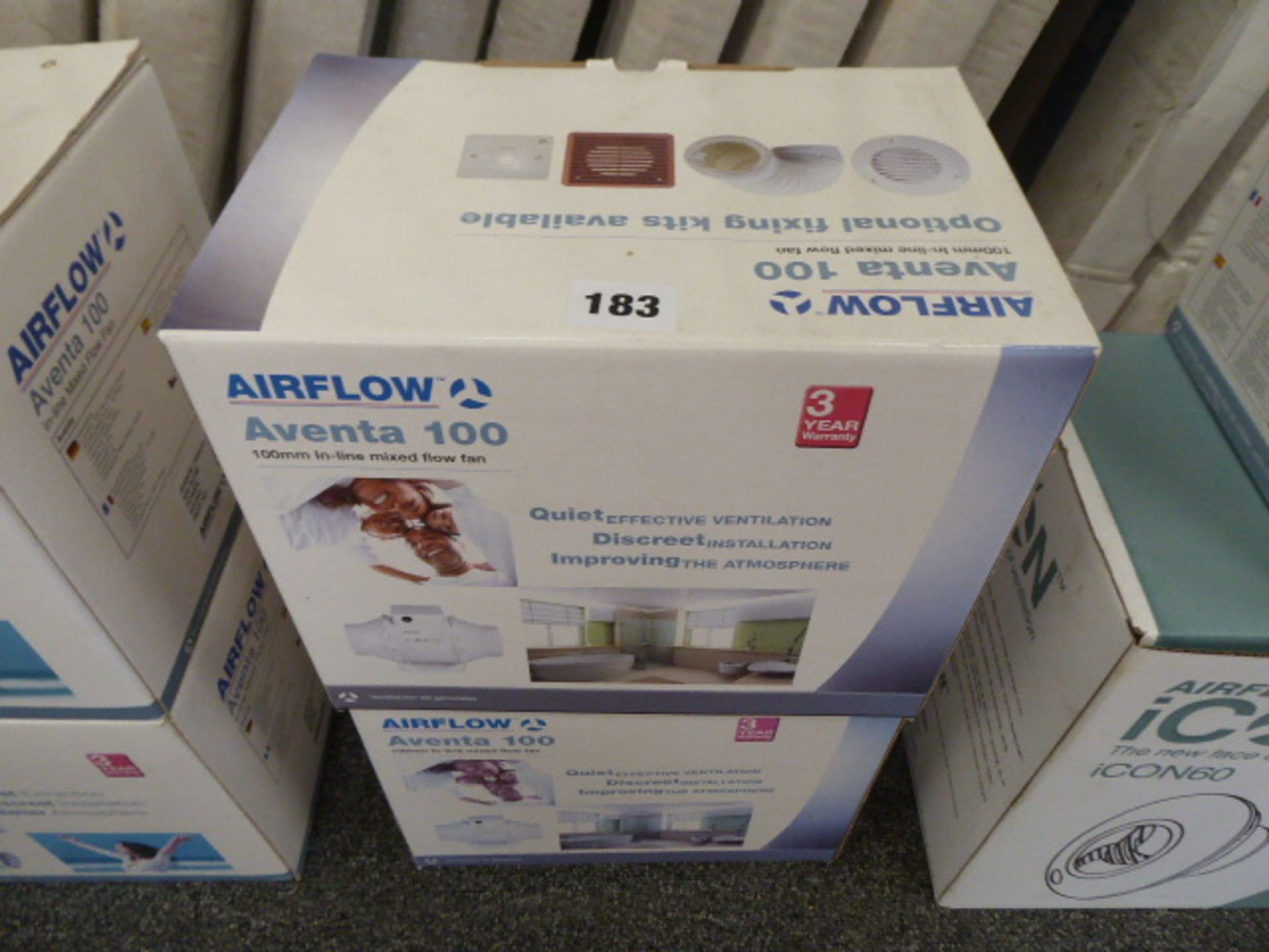 2 Airflow Aventer air inline mix flow fans