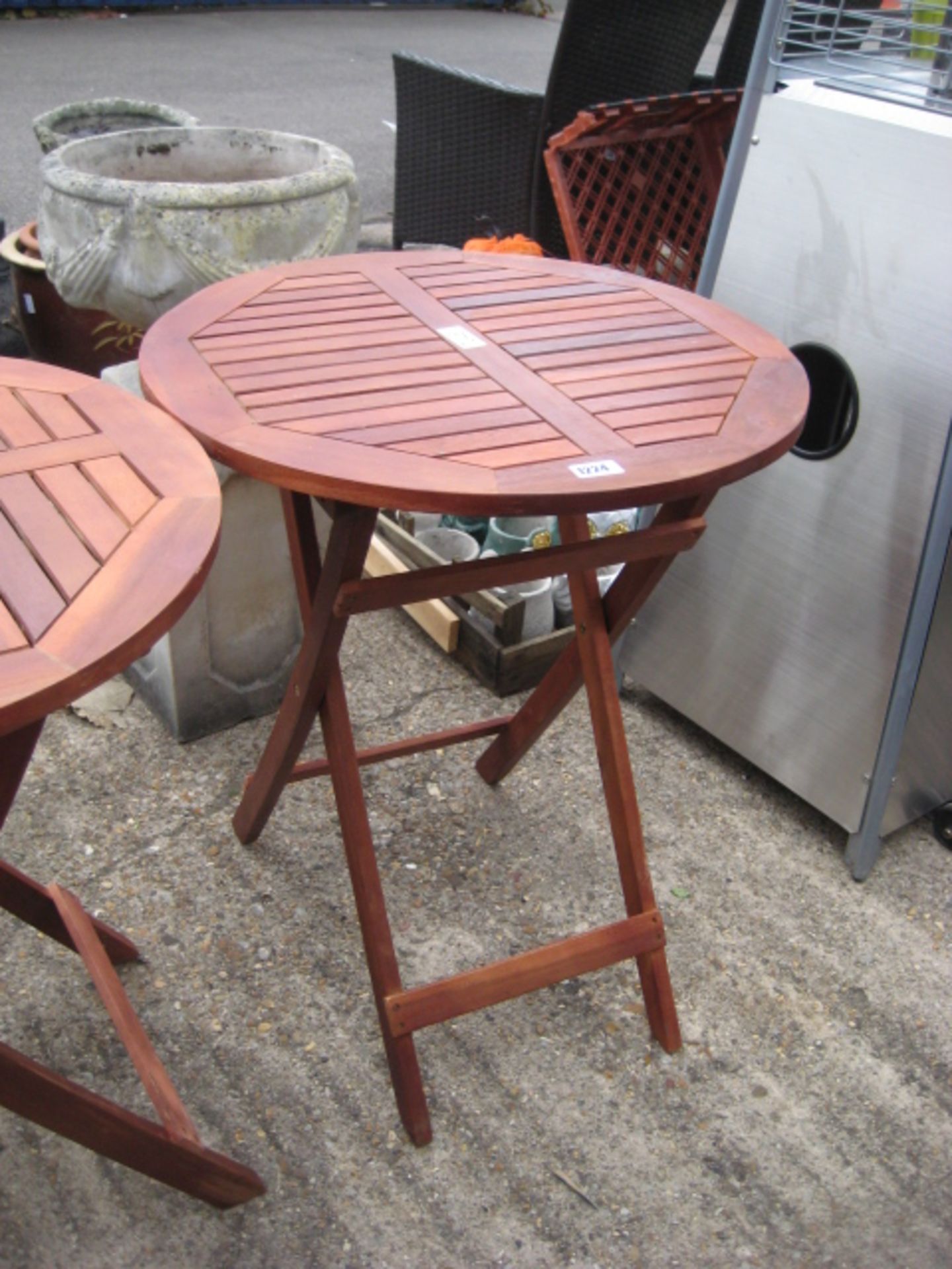 Wooden circular bistro table