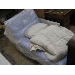 (2156) Futon with blue mattress