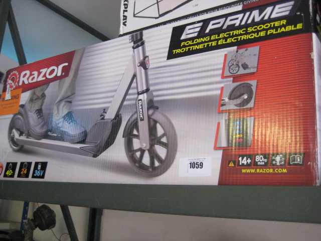 Boxed Razor E-Prime folding electric scooter