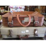 (2109) 2 vintage luggage cases