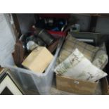 Approx. 4 boxes of mixed housewares incl. pictures, cushions, metalwares, etc.