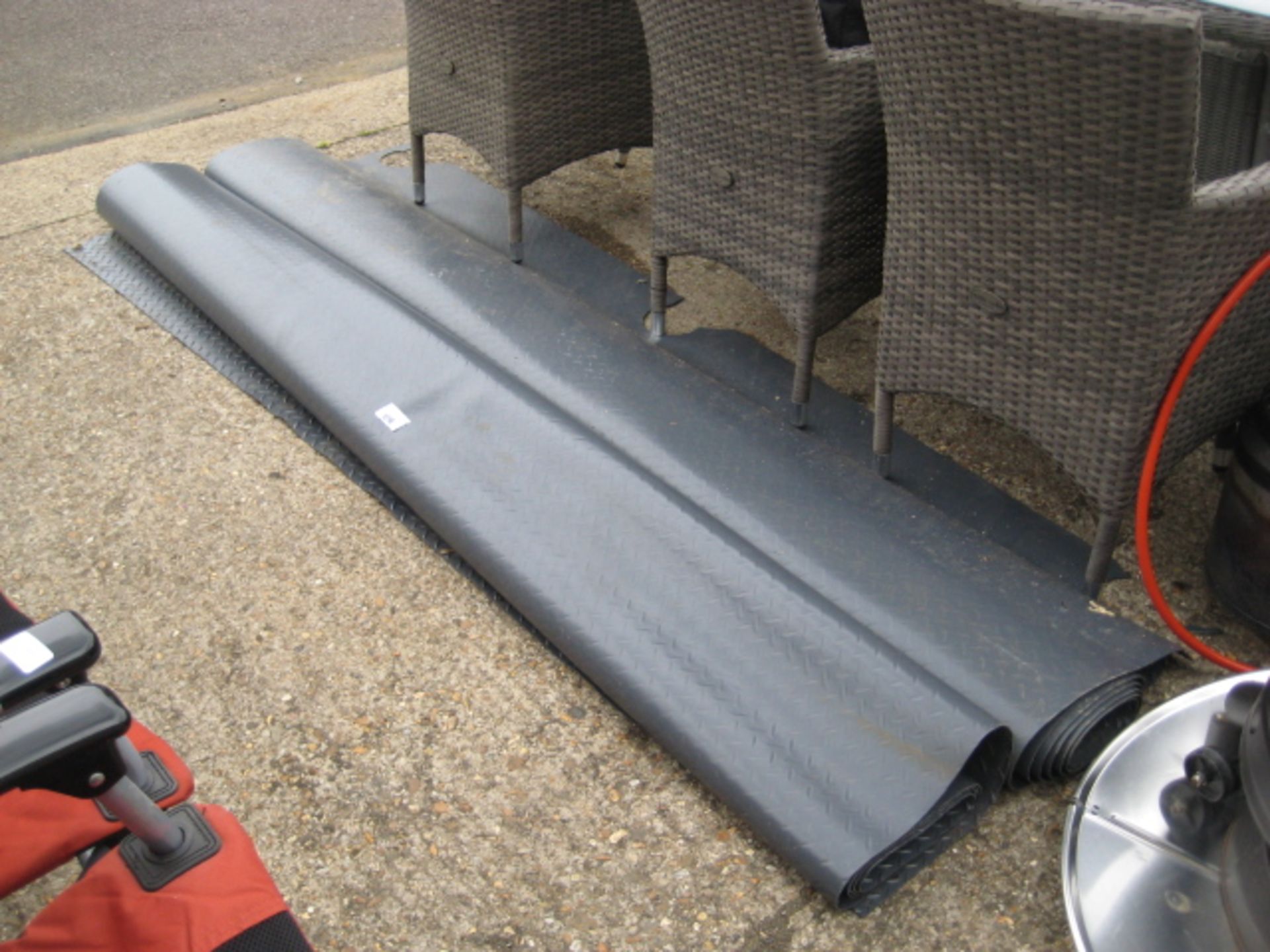 (1187) 2 rolls of heavy duty vinyl flooring