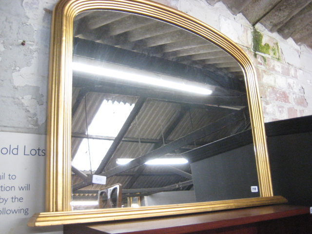 Gilt framed over mantle mirror
