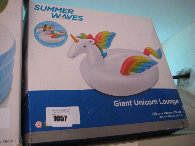 Boxed Summer Waves giant unicorn lounger