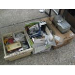3 boxes of various garage spares incl. rivets, door furniture and similar items