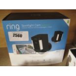 Ring spotlight cam battery outdoor security camera and spotlight 2 pack