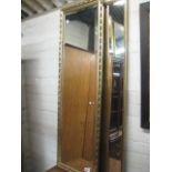 (2096) 2 gilt framed rectangular wall mirrors