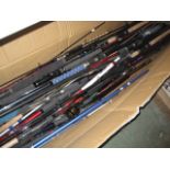 Large box of fishing rod components