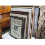 Approx. 10 mainly framed and glazed pictures incl. black and white naval photographs, family