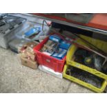 Under bay of mixed garage spares incl. nails, door furniture, wall plugs, electrical goods, etc.