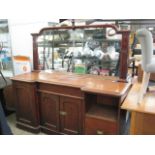 (2130) Mahogany chiffonier with large mirrored back