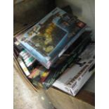 Box of puzzles and games