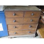 (2128) Mahogany chest of 2 over 3 drawers