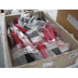 Crate of paint brushes