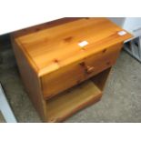 Modern pine single drawer bedside