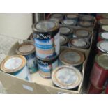 Approx. 6 boxes of Crown egg shell paint