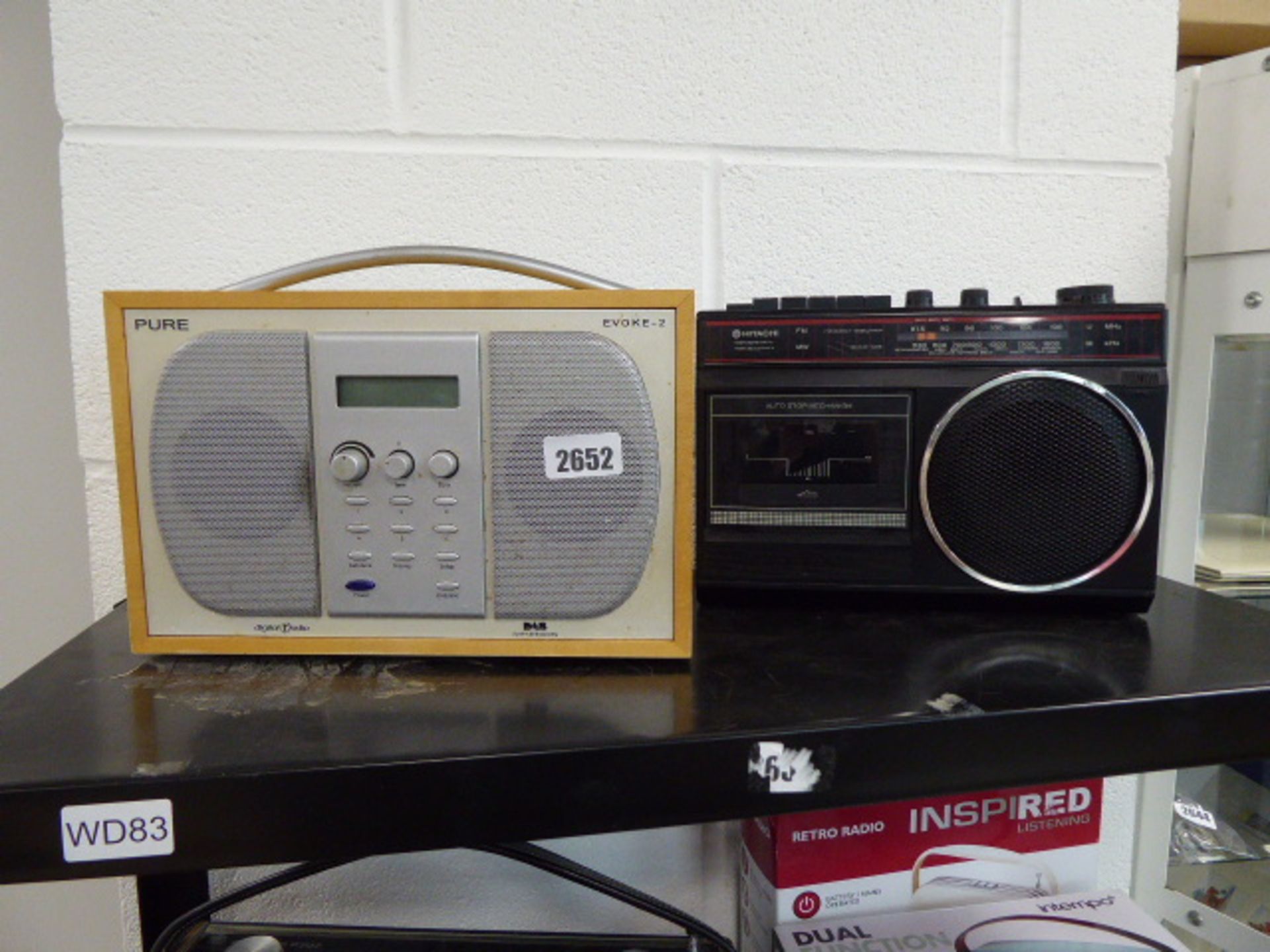 Pure Evoke 2 DAB radio together with analogue radio