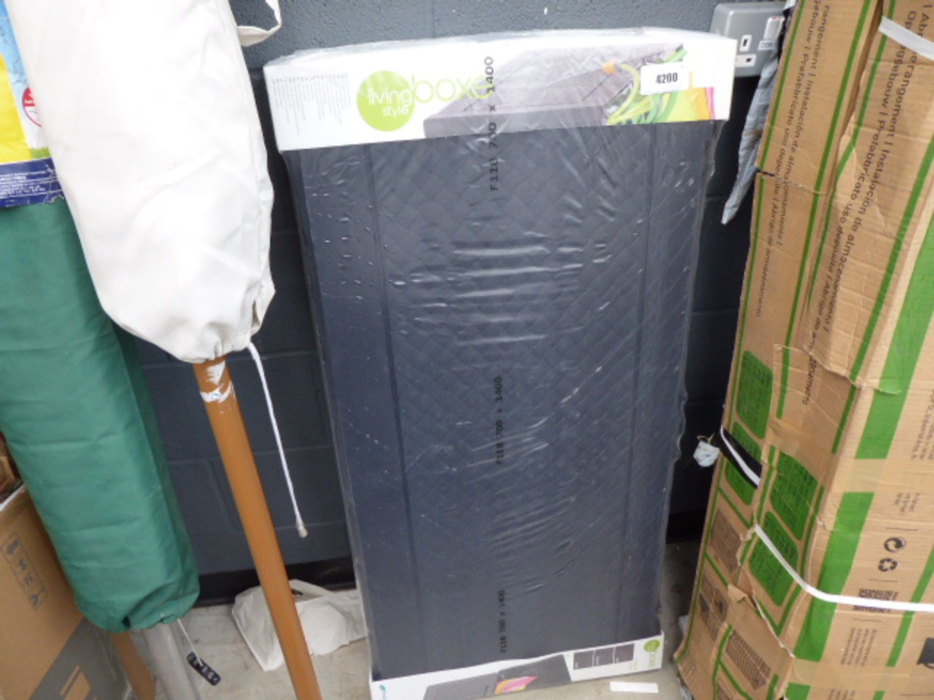 4249 Plastic flatpack storage box