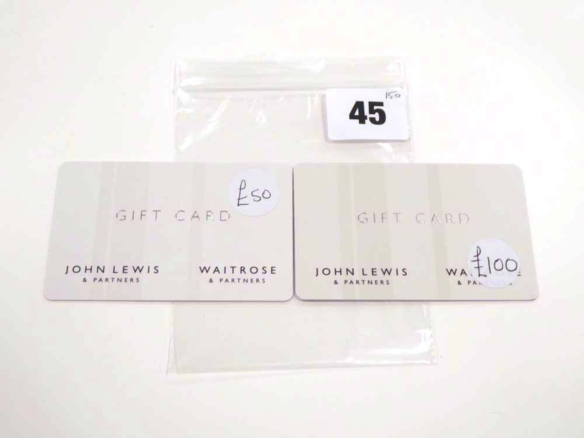 John Lewis (x2) - Total face value £150