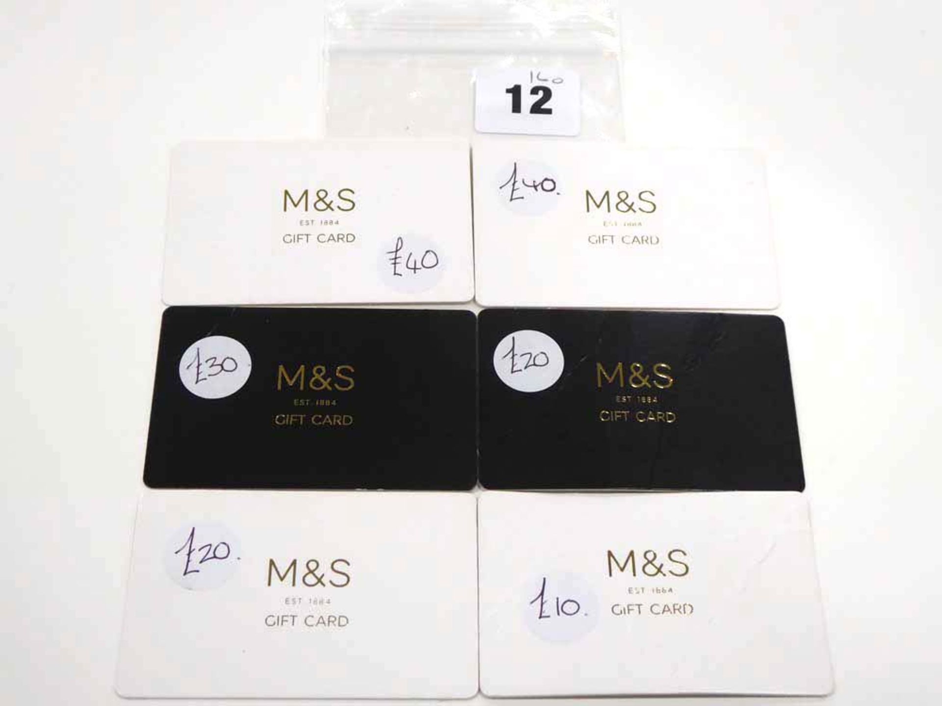 Marks & Spencer (x6) - Total face value £160