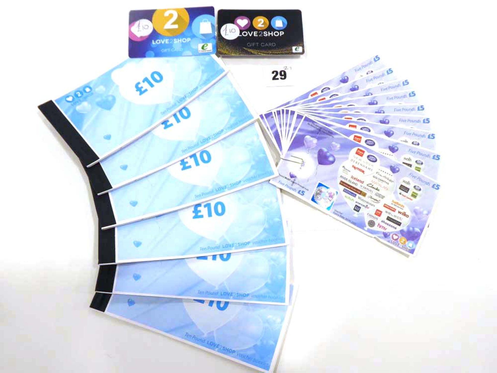 Love 2 Shop (x9) - Total face value £129 - Expiries 30/09/20