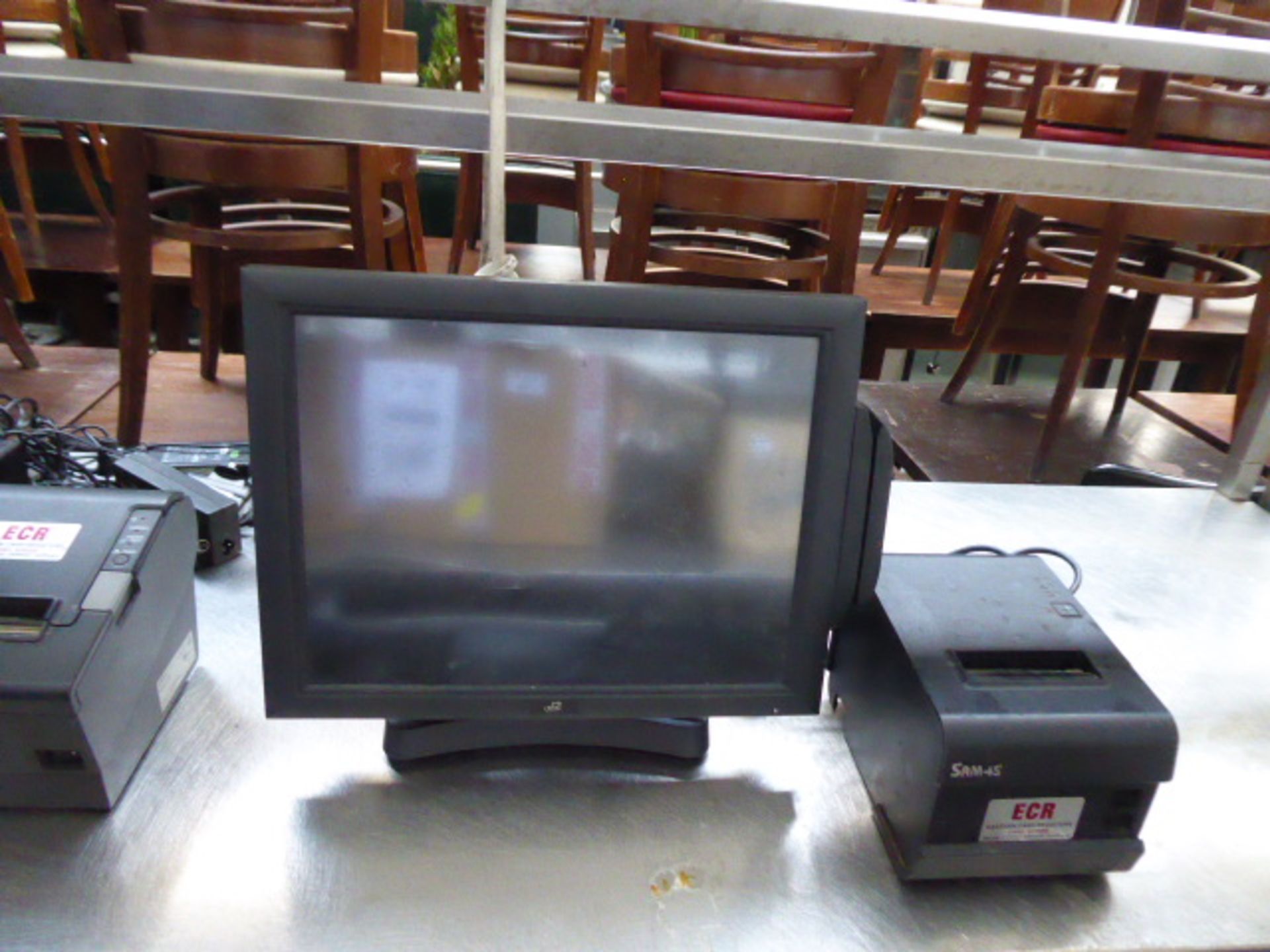 2 J2 electronic touchscreen till stations with 1 cash drawer and 2 printers - Image 3 of 4
