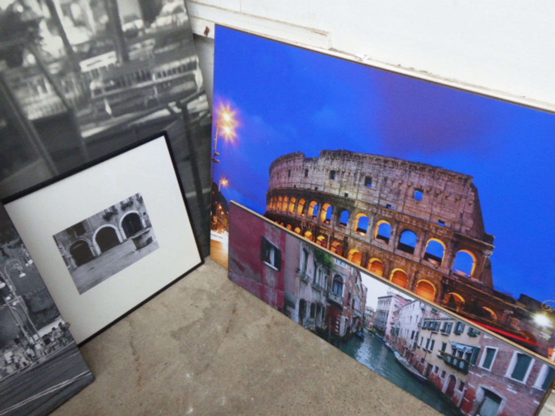 Range of framed & glazed plus stretched canvas pictures of italian scenes - Image 2 of 3