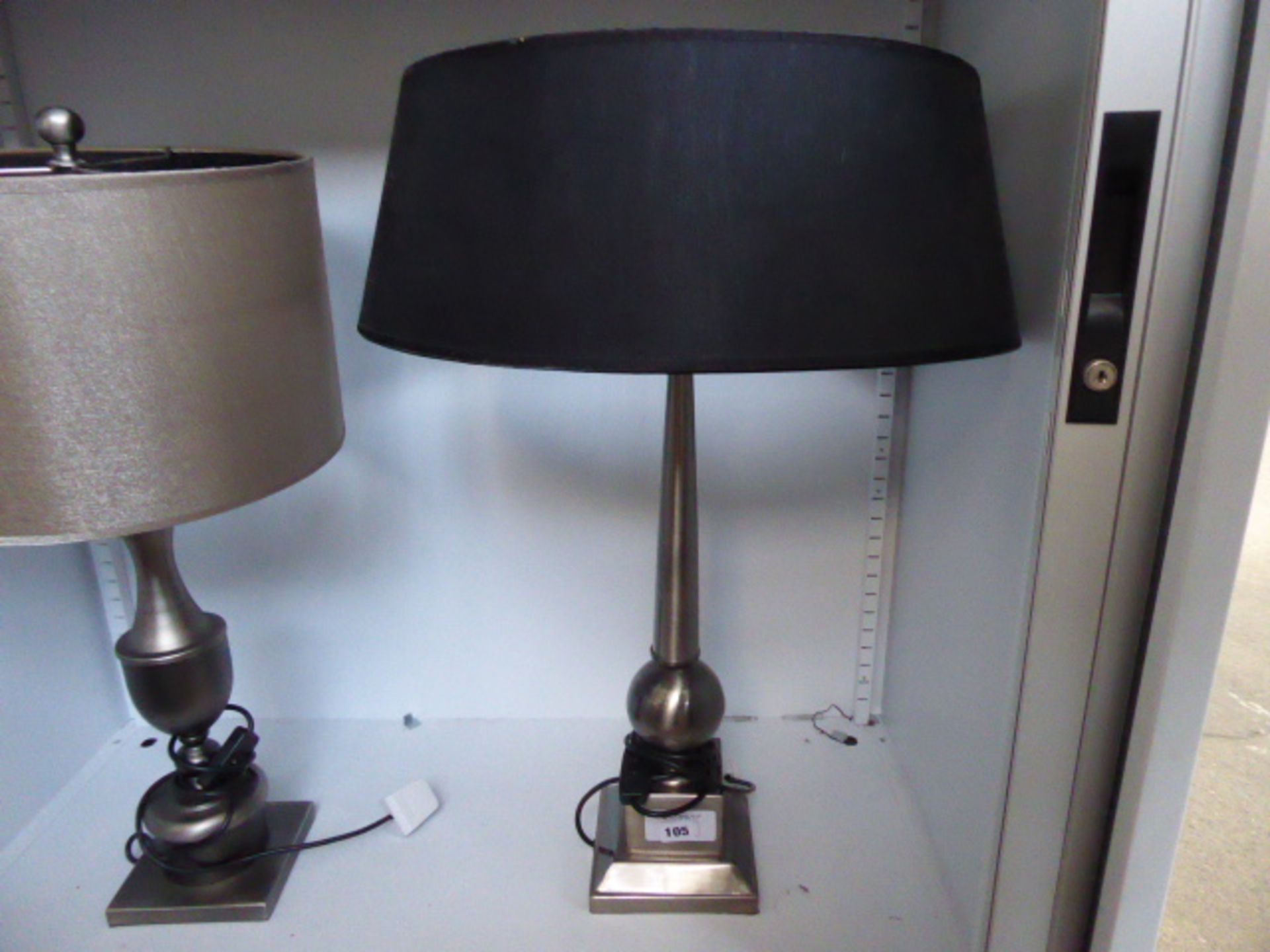 2 similar table lamps with shades and 5 amp sockets - Image 2 of 3