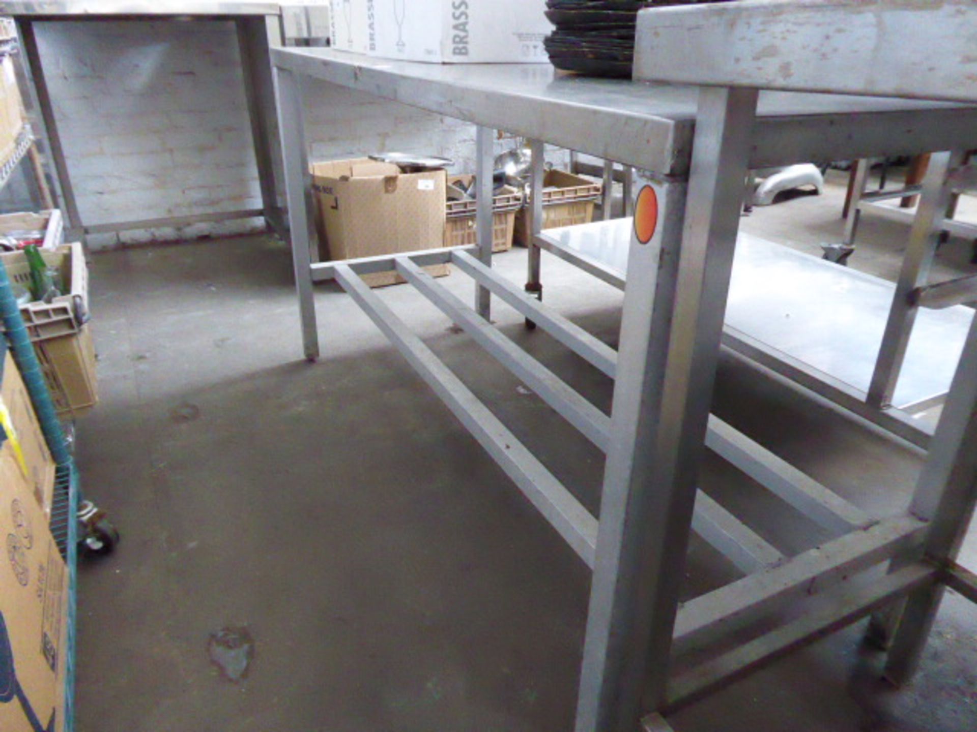150cm stainless steel preparation table - Image 2 of 2
