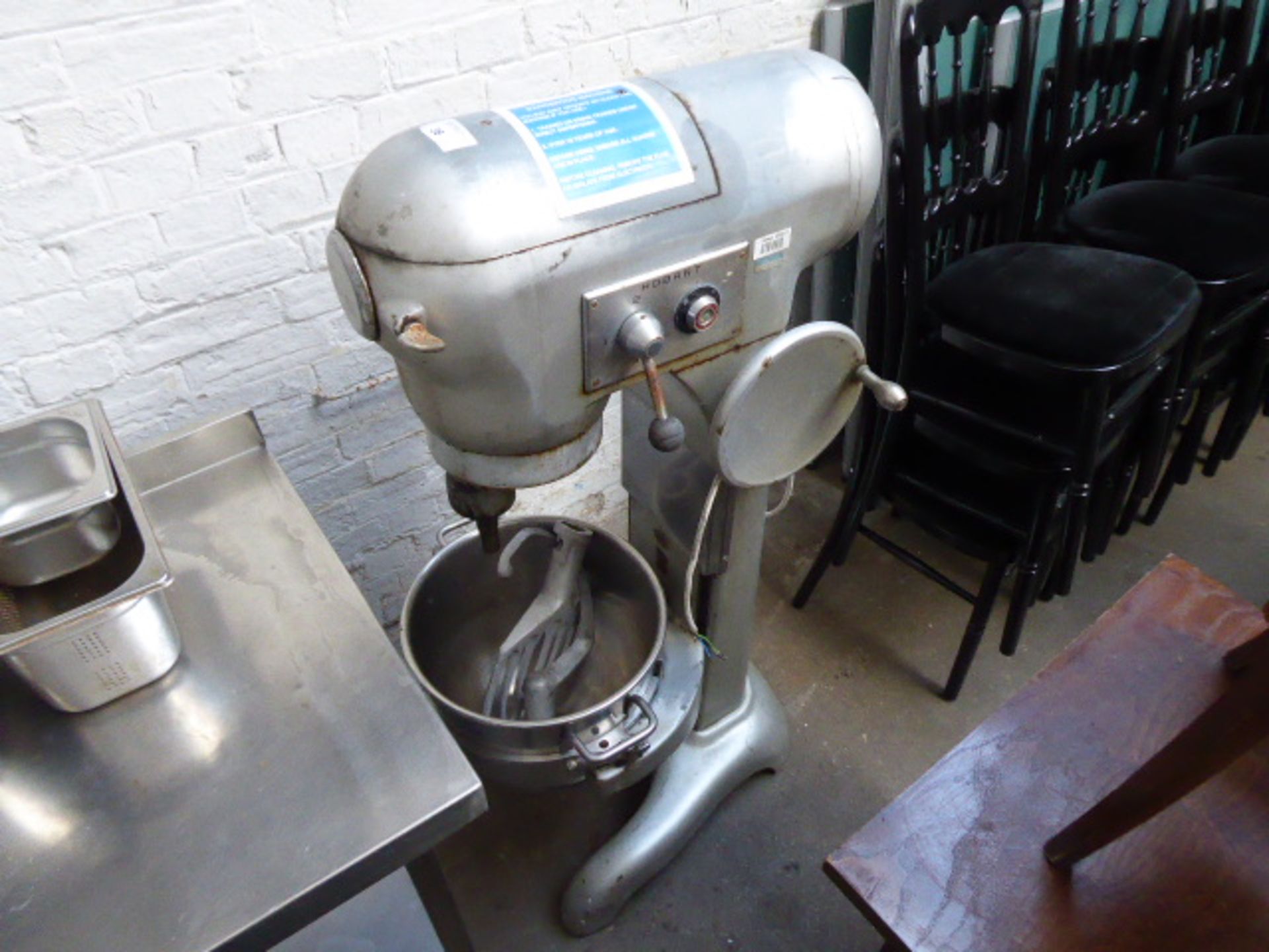 Hobart 30 Qt commercial mixer with bowl and 2 attachments - Image 2 of 3