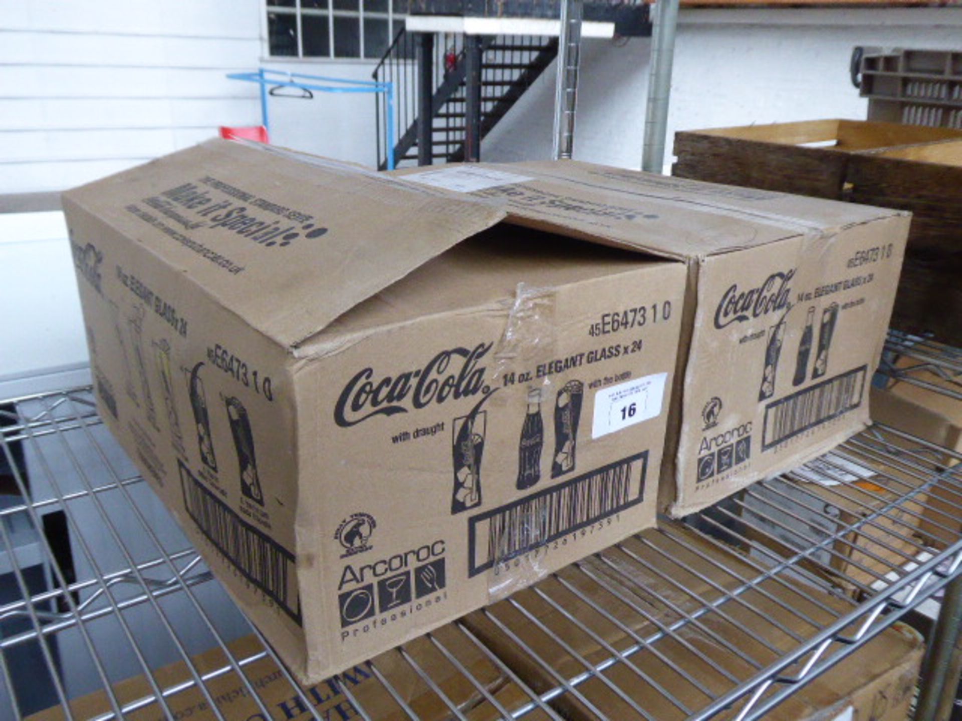 2 boxes of Coca Cola glasses