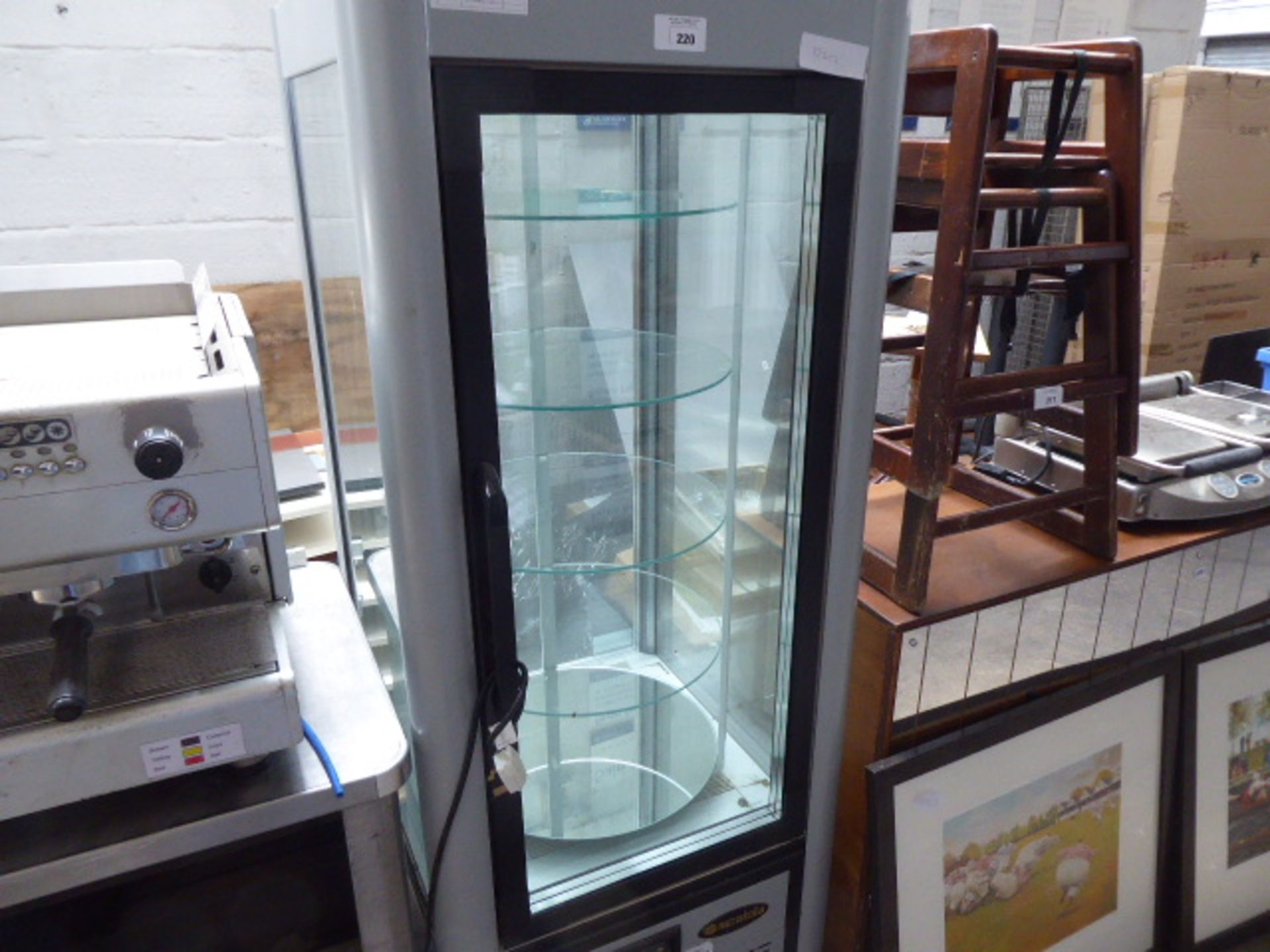 70cm square Scaiola refrigerated cake display unit on casters (100) - Image 2 of 2