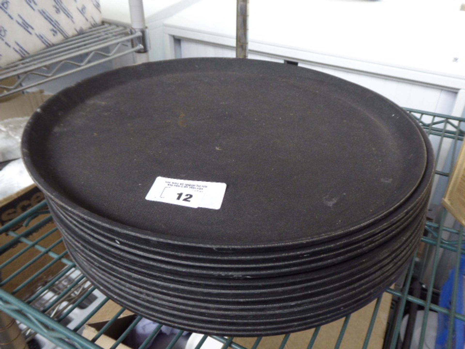 12 40cm rubber circular trays