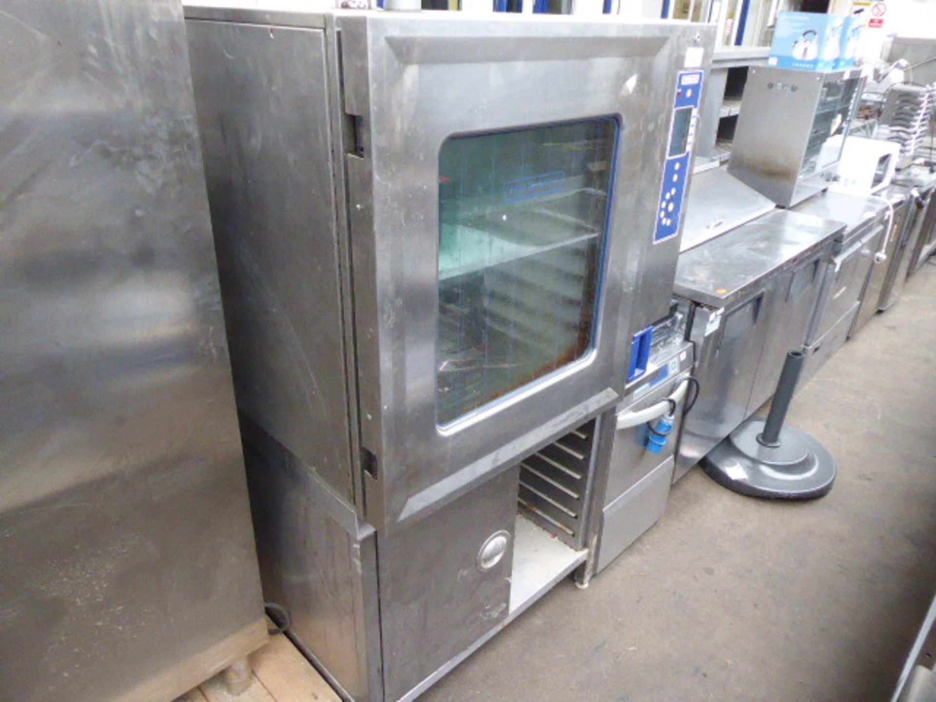 90cm electric Hobart 10 grid combination oven upon stand