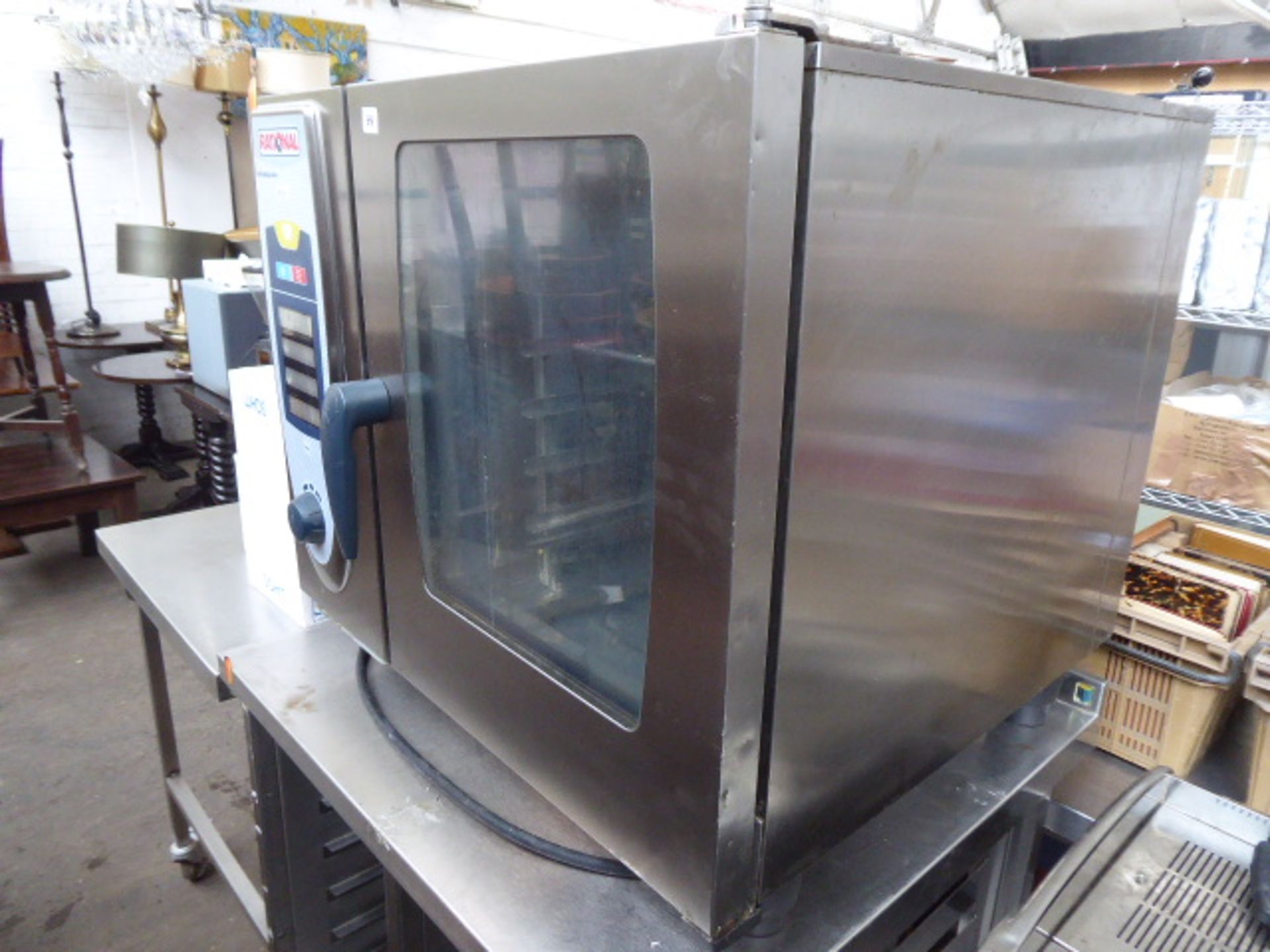 85cm electric Rational model SCC61 6 grid combination oven on mobile stand - Image 3 of 3