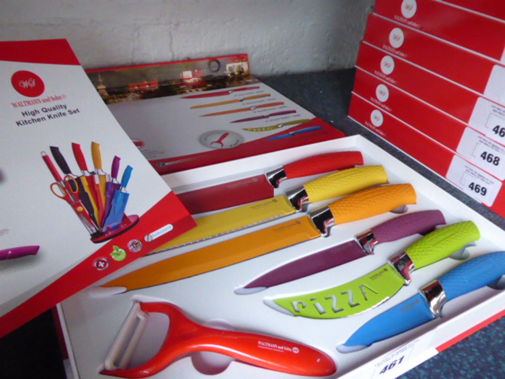 Waltmann 7 piece colourful knife set