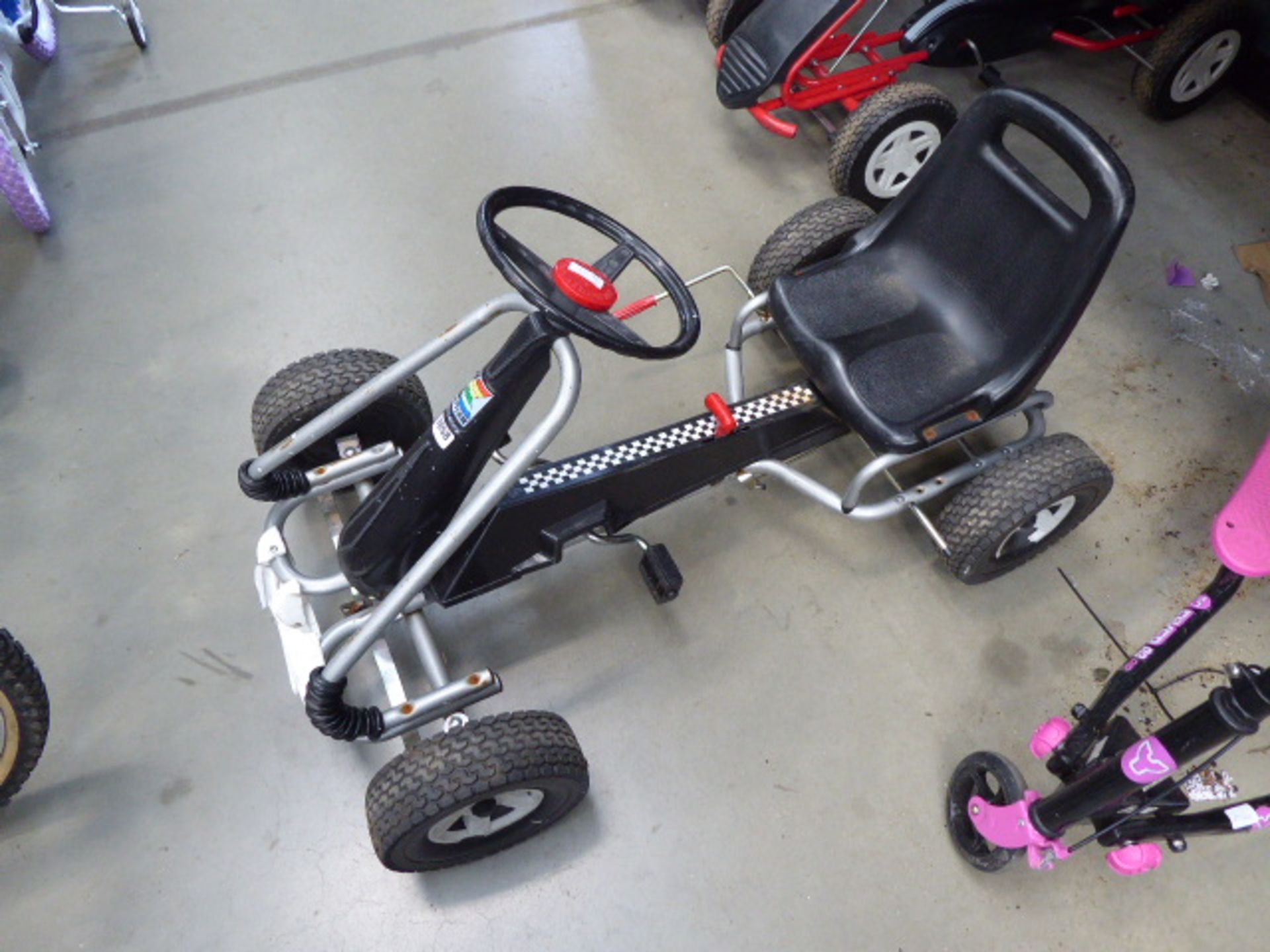 4031 Keter Silver and black electric go-kart