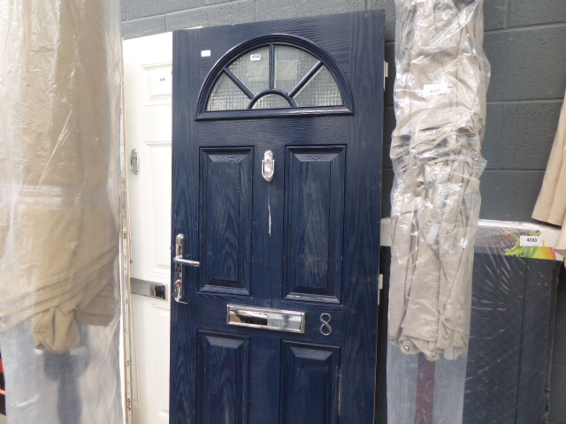 Blue composite front door