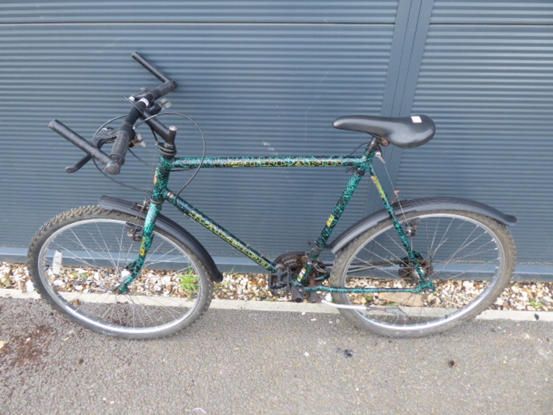 Green Raleigh gents mountain cycle