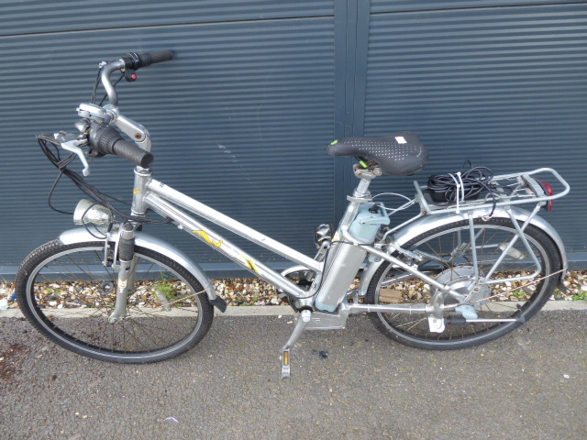 Silver ladies electric cycle