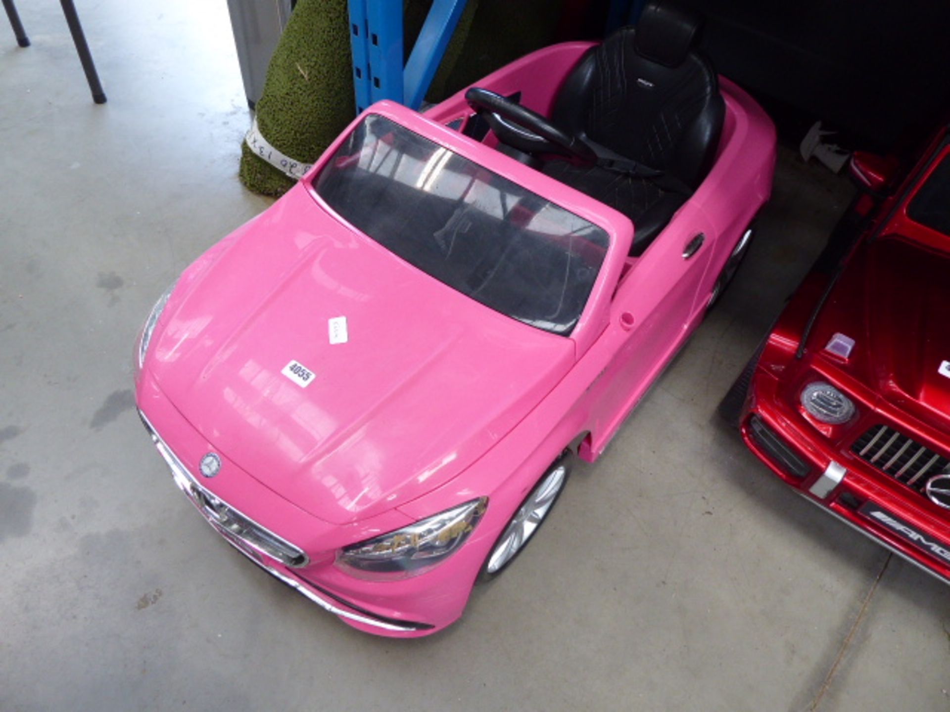 Pink AMG child's electric BMW