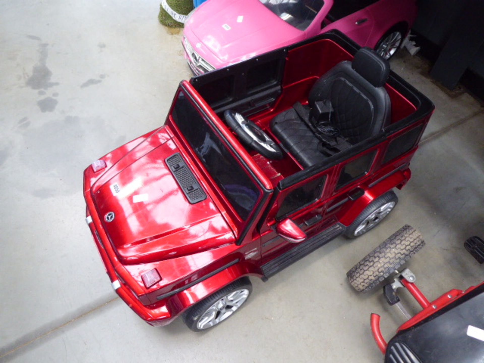 Mercedes AMG red child's electric jeep